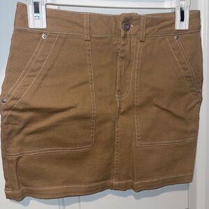 FULL TILT Tan Utility Mini Skirt (XS)